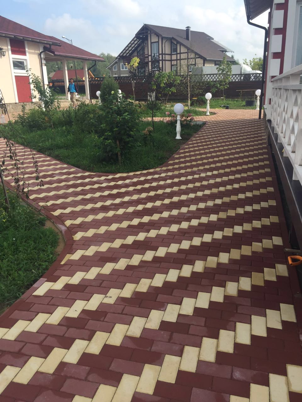 Тротуарная плитка BRAER II «Прямоугольник» КРАСНЫЙ