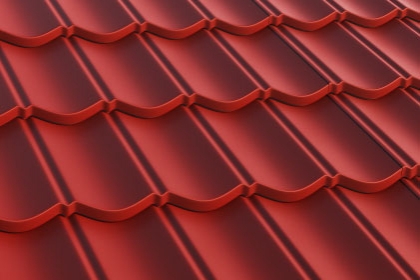 Композитная черепица рядовая Decra Элеганс Красный Аметист